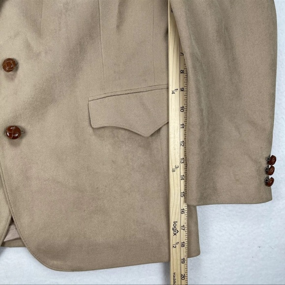 Vintage 70s Farah of Texas Blazer 44R Faux Suede Western Yoke Cowboy Rockabilly - Picture 9 of 12